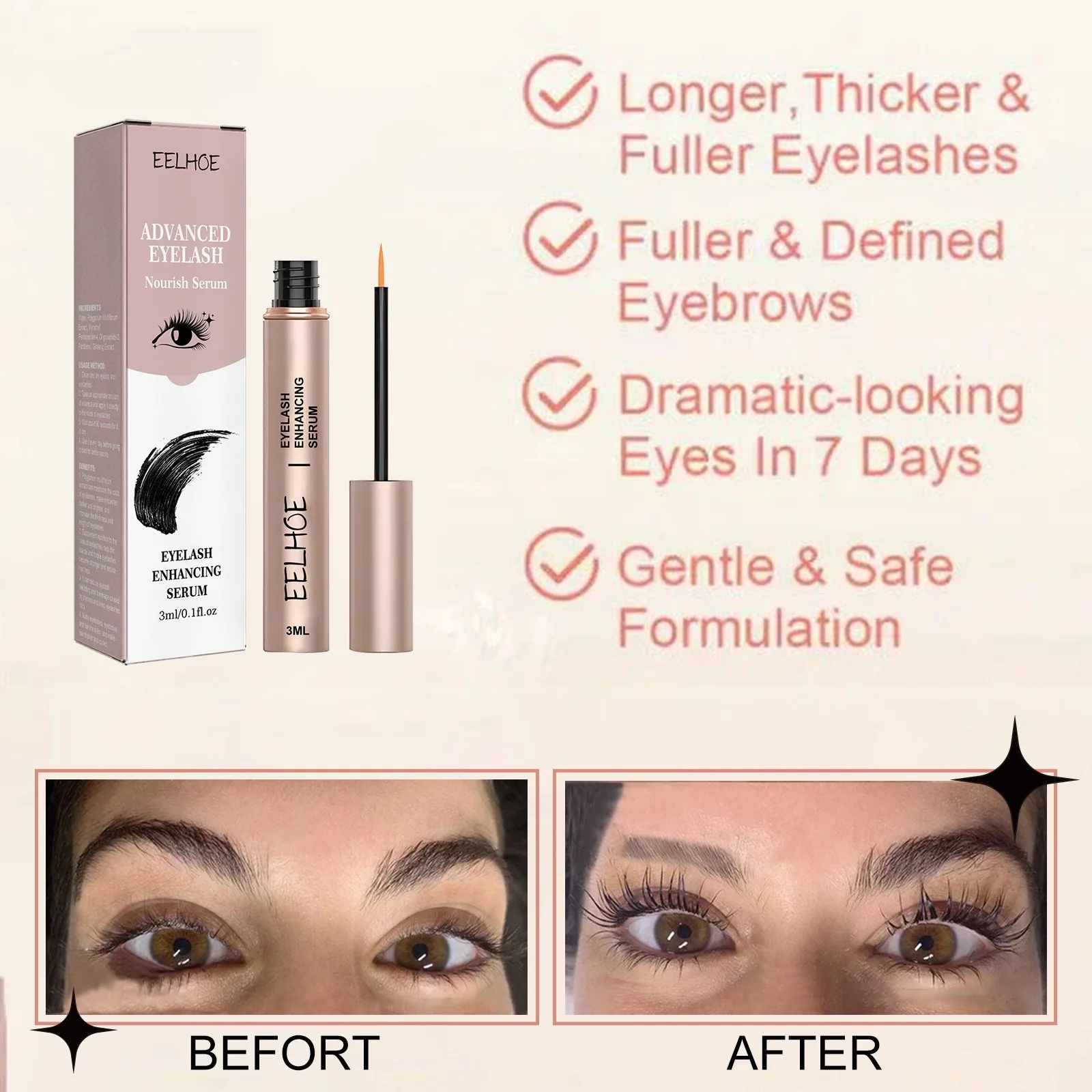 Lengthening Mascara Fiber Lash Extension Thick Curling Enhance Eyelashes Cosmetic Make Up Long Lasting Waterproof Mascara