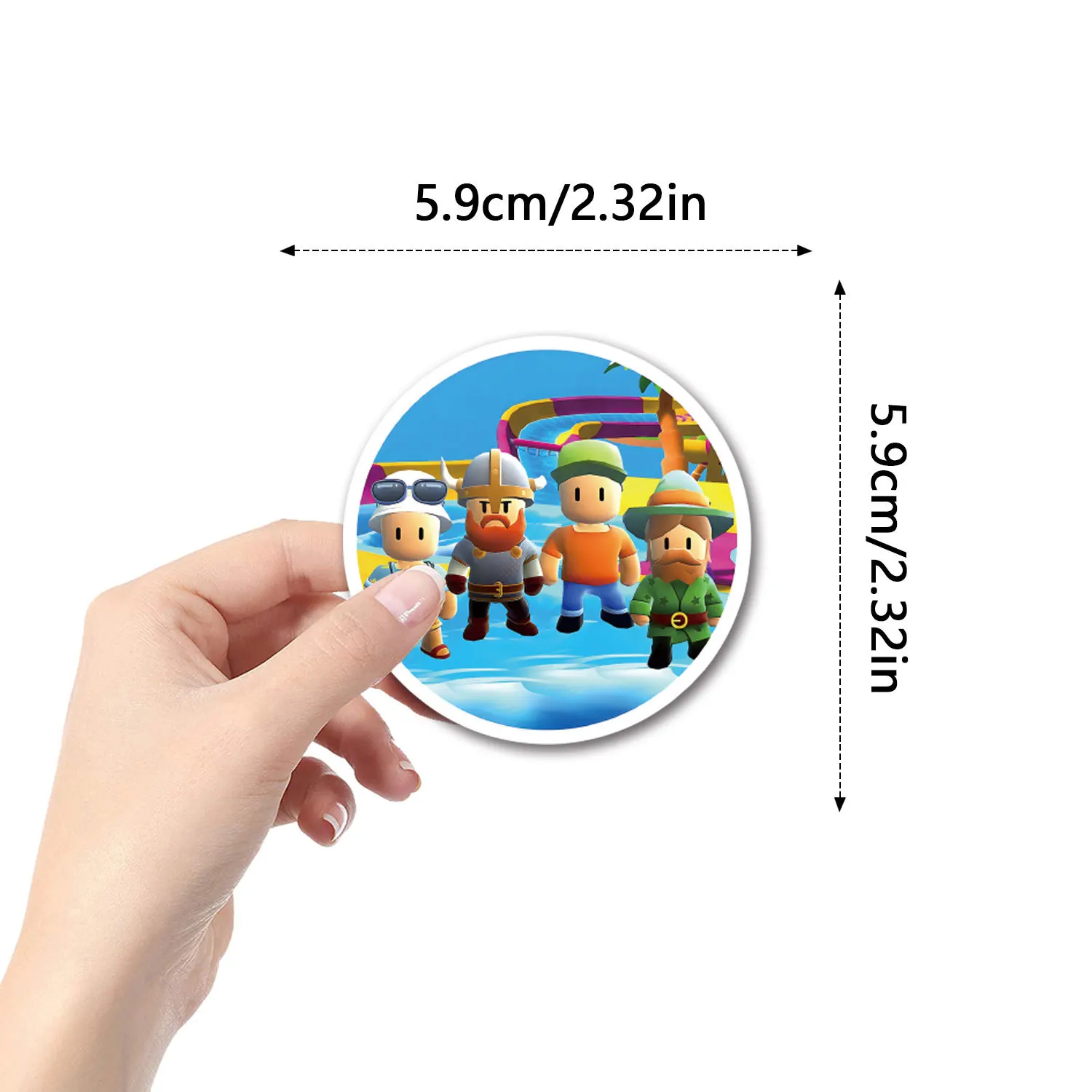 Stumble Guy Cartoon Sticker, Decoração bonito Graffiti, Decalque impermeável, Caixa do telefone, Copo de água, Brinquedo Scrapbook, Bagagem, 10Pcs, 30 Pcs, 55 Pcs, 110Pcs