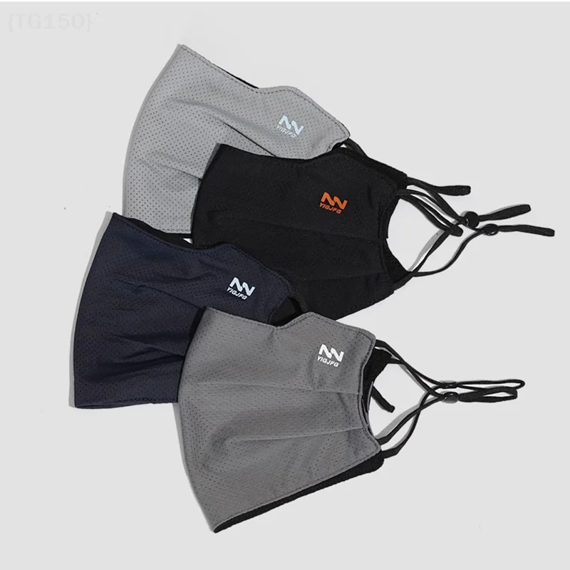 Sun Guard Washable Face Mask For Men Reusable Breathable Shield; Solid Color Summer Cycling Protection