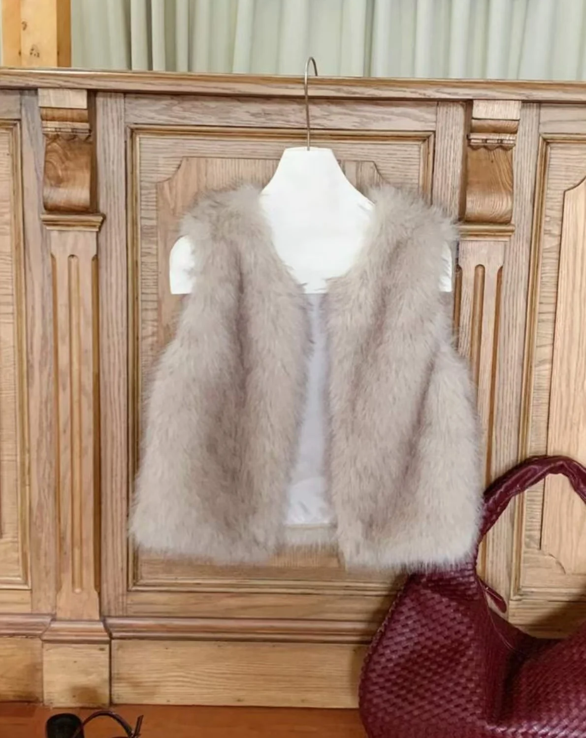 Herbst Winter Damen Elegante Modische Damen Weiche Kunstfell Weste Jacke Lässige Oberbekleidung Bequemer Stil Mantel