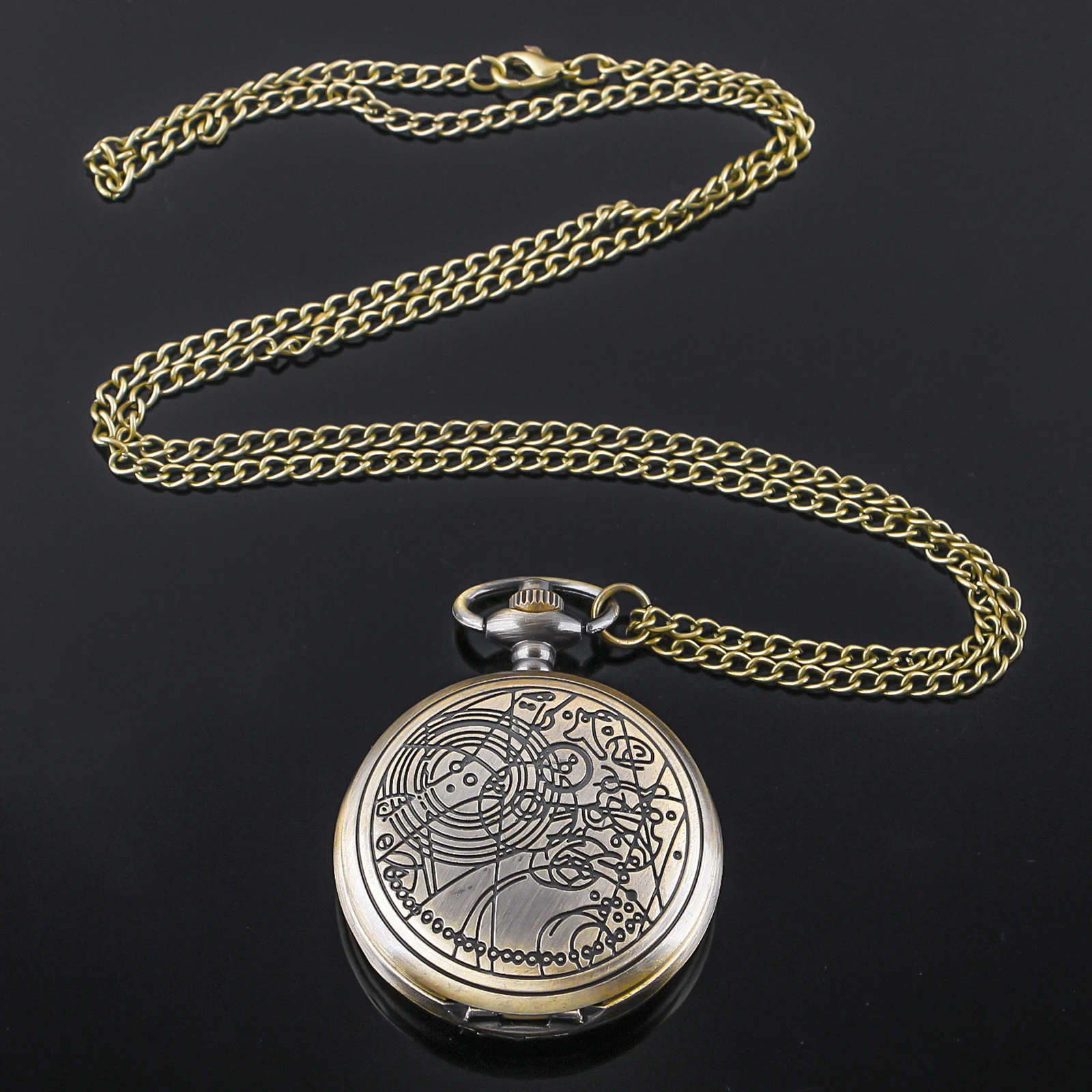 Vintage Classic Doctor Moive Design ควอตซ์นาฬิกาพ็อกเก็ตนาฬิกาสําหรับผู้หญิงผู้ชาย Fob Chain เครื่องประดับอุปกรณ์เสริมของขวัญ