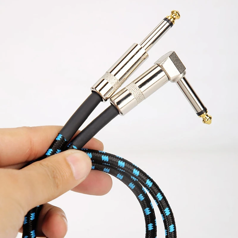 

Аудиокабели 6,35 мм, аудиокабель TRS 1/4 дюйма для электрогитары, бас-гитары, 3/6 м, позолоченный, экранированный, с низким уровнем шума, кабель с разъемом Jack