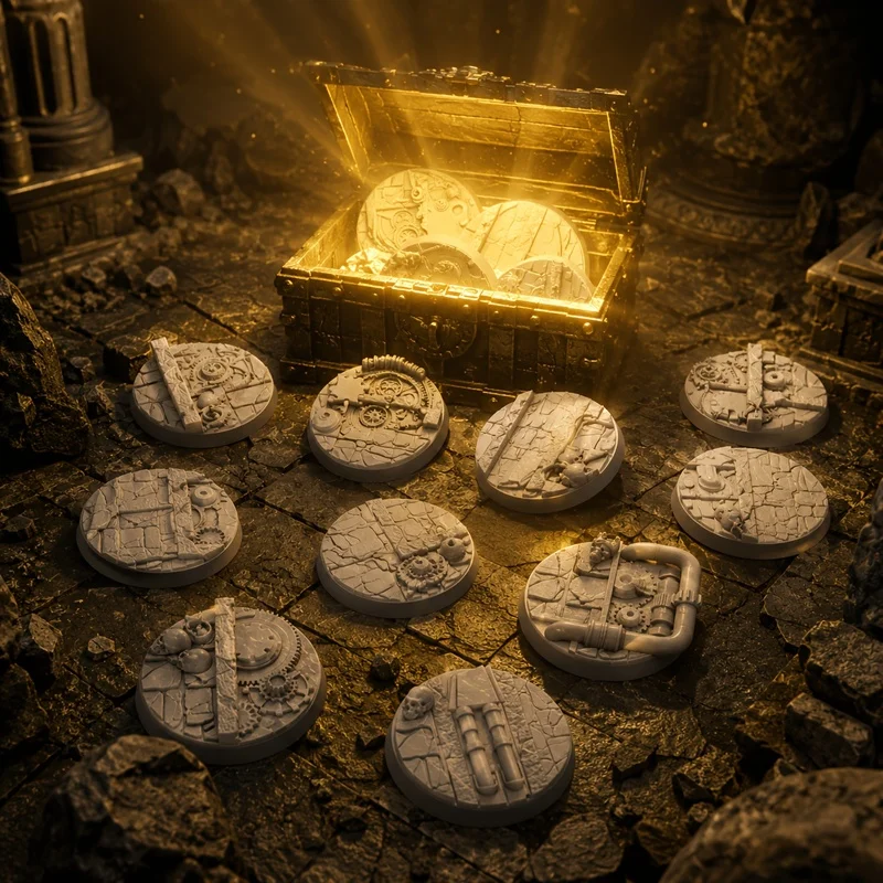 Base of Sanctity-A Set Of 3 Bases In Different Styles, (11Pcs),Light-Curing Printing Resin Model