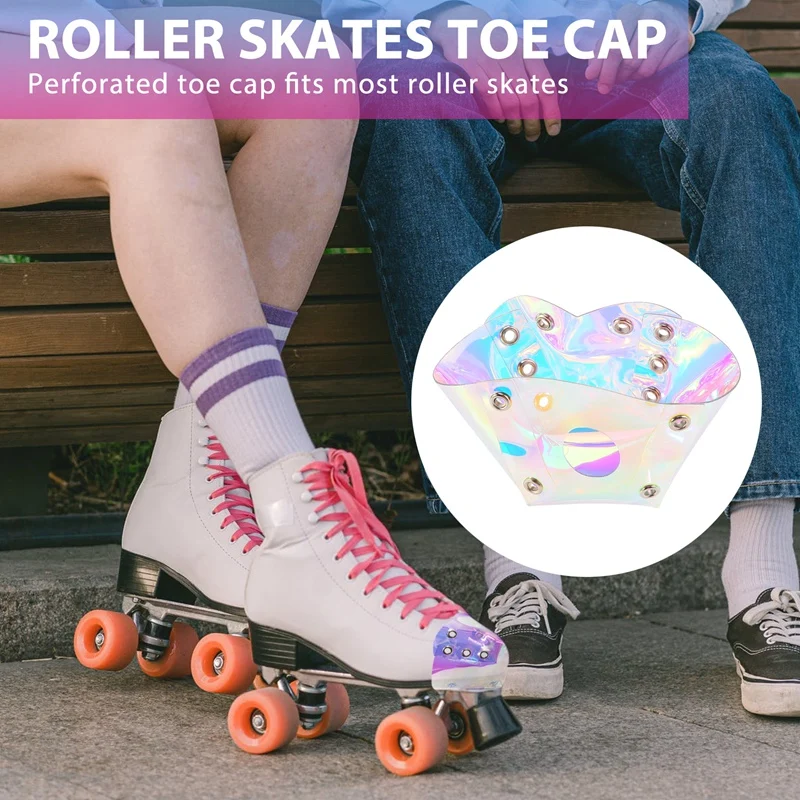 4Pcs Skate Toe Guards Vegan Faux PVC Roller Skate Toe Caps Shoe Shield Toe Protector Roller Skates Sport Accessories Promotion