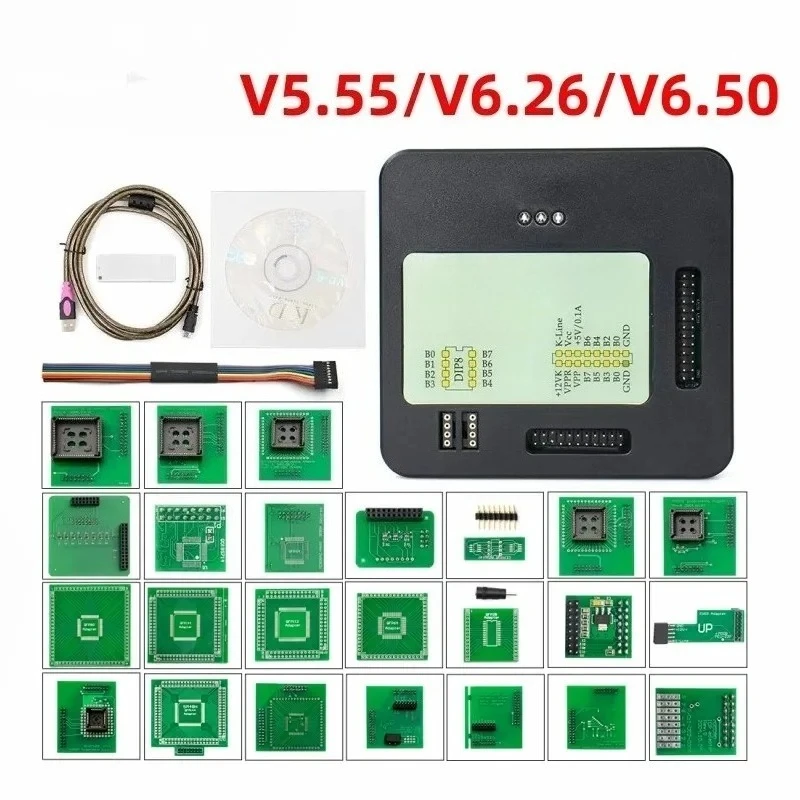 V5.55 V6.50 Auto ECU Chip Tuning Programmer Full Adapter Vehicle Chip Read Write Tool