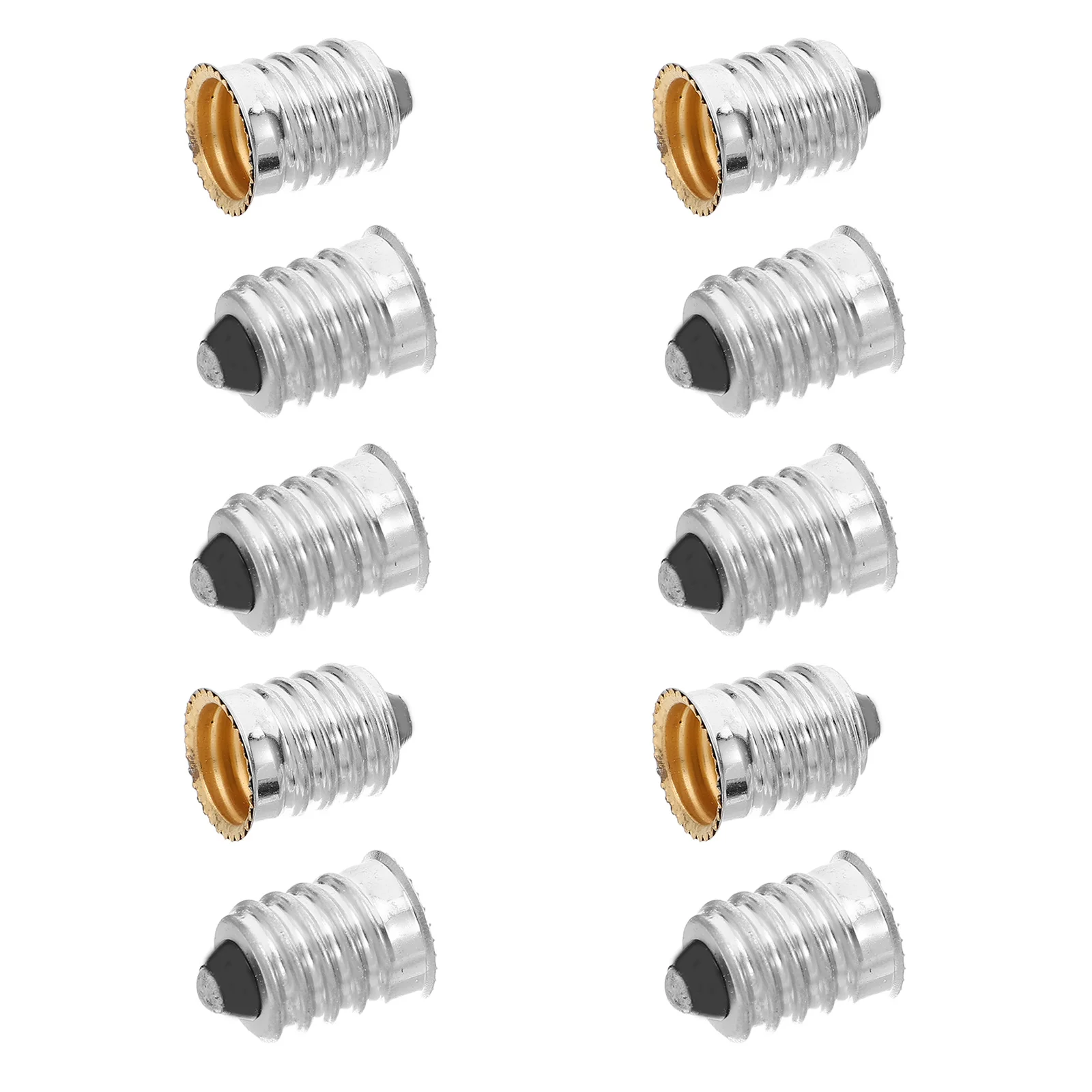 10Pcs E14 to E12 Lamp Base Adapter Screw Fitting Secure Connection for LED Bulb Conversion Renovations E14 to E12 Socket Adapter