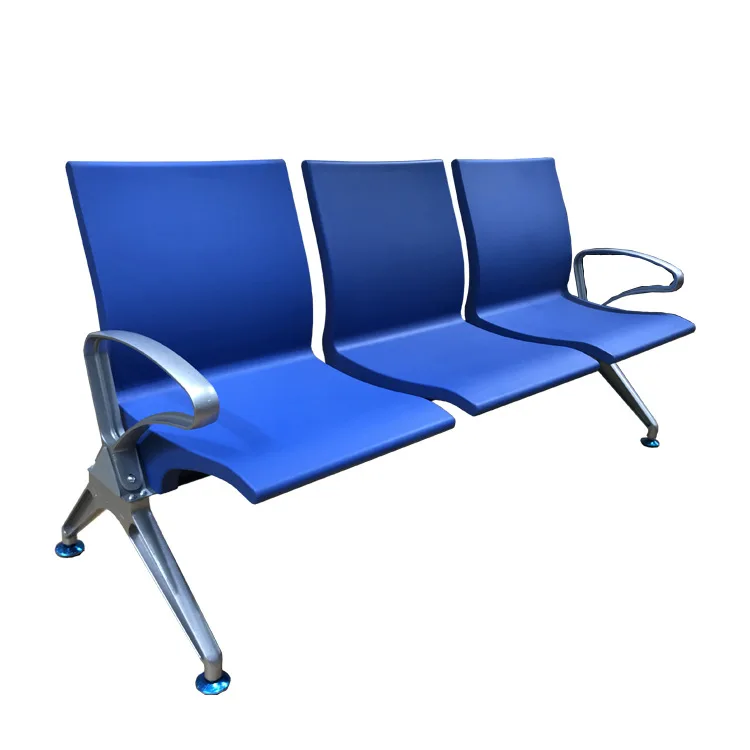 Public row chair polyurethane PU three-person bank airport chair hospital infusion waiting