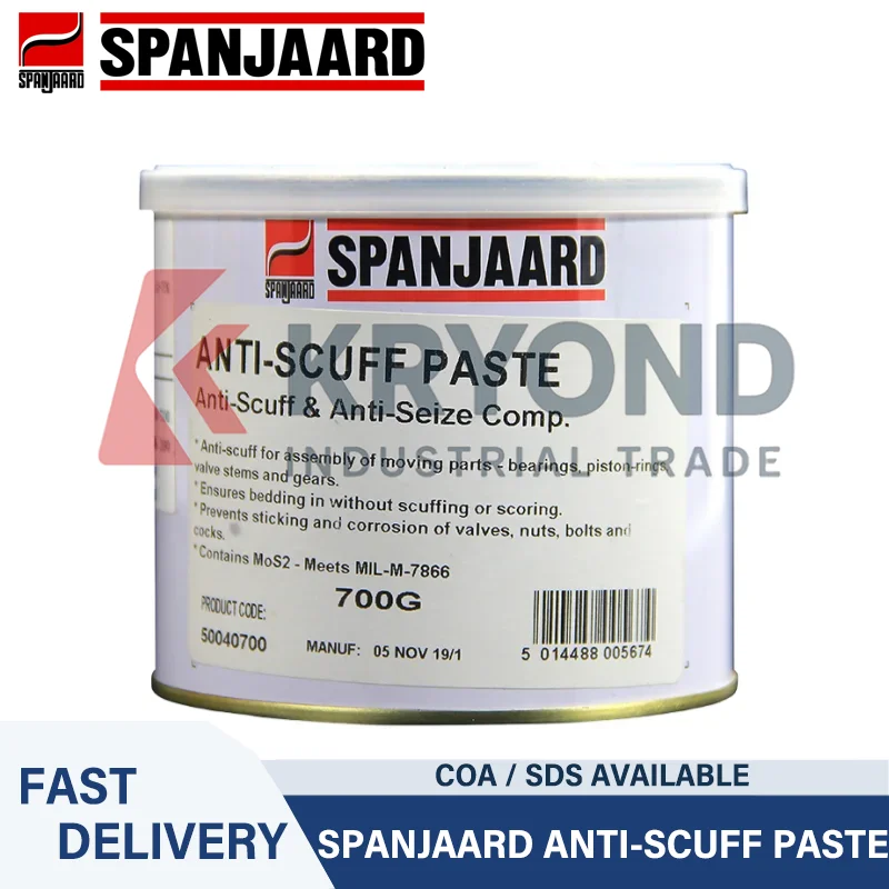 SPANJAARD Anti Scuff Paste 700g Molybdenum Disulfide Assembly Compound for Bearings Gears Splines and Industrial Equipment