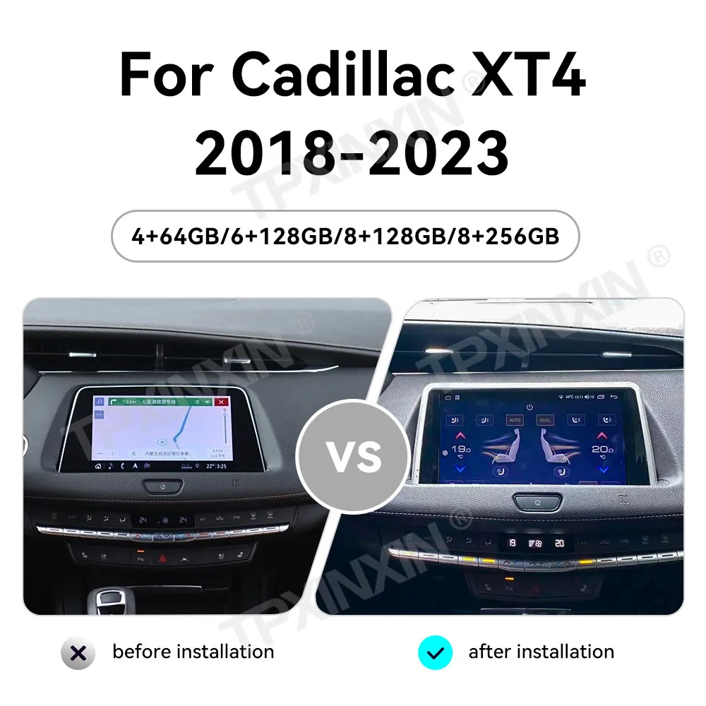 For Cadillac XT4 2018 2019 2020 2021 2022 2023 Android Carplay Car Radio Automotive Multimedia Stereo Player GPS Navi Head Unit