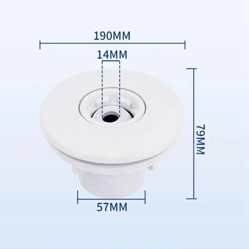 HOES-For Pools Compatible Water Inlet And Outlet Nozzle-Membrane Pool Return Valve In Steel Design Structure