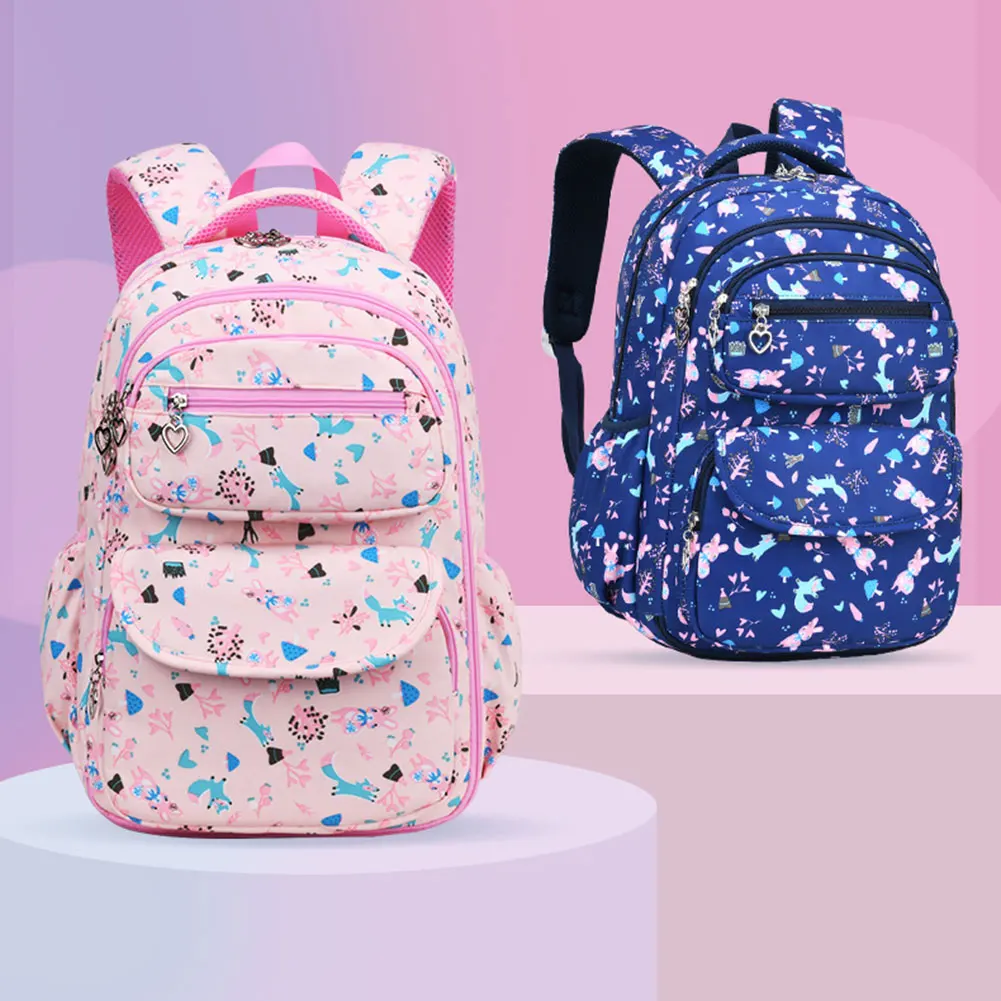 Cute Backpack With Colorful Pattern Stylish Portable Versatile Bookbag For Hiking Travel