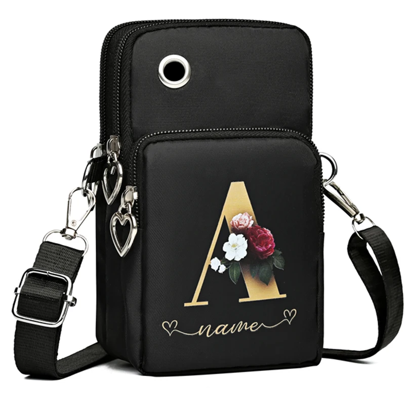 Mobile Phone Bag, Women's Cross-Body mini Handbag, Versatile Canvas Bag, Vertical Style Clutch Bag