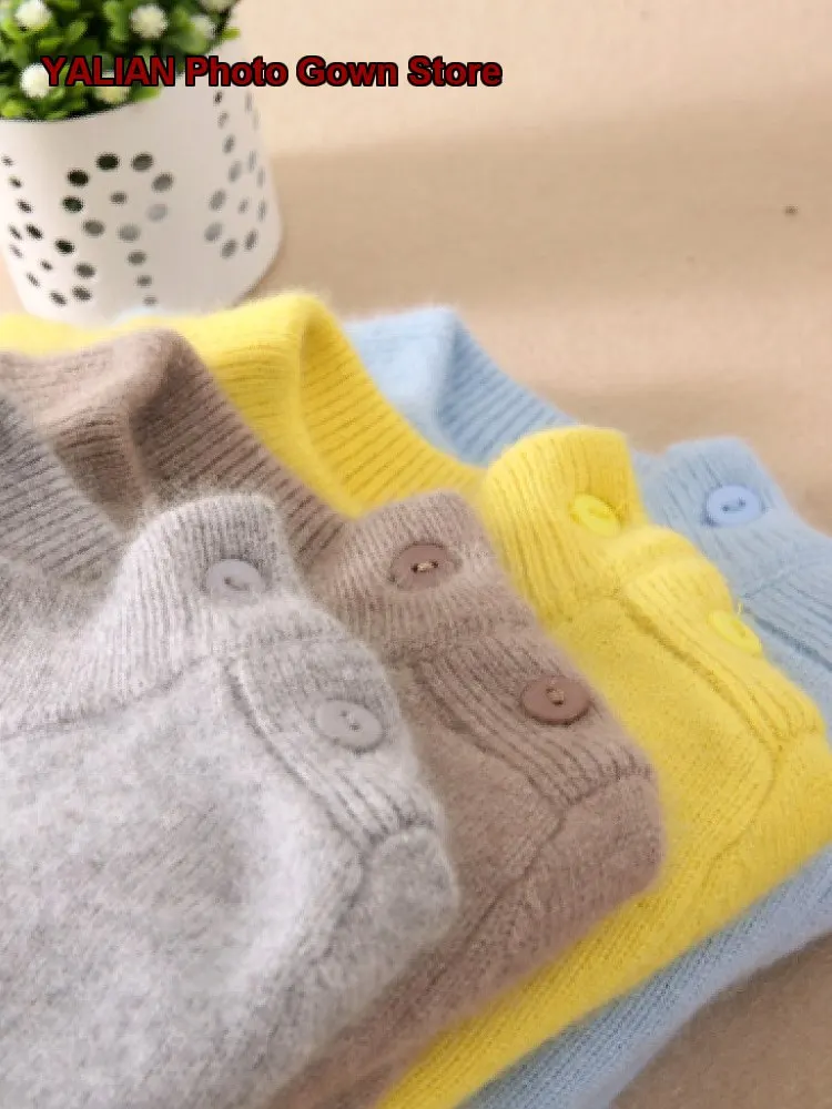 Children Turtleneck Sweater Kids Boys Girls Autumn Winter Cashmere Knit Thickened Base Layer Top High Neck