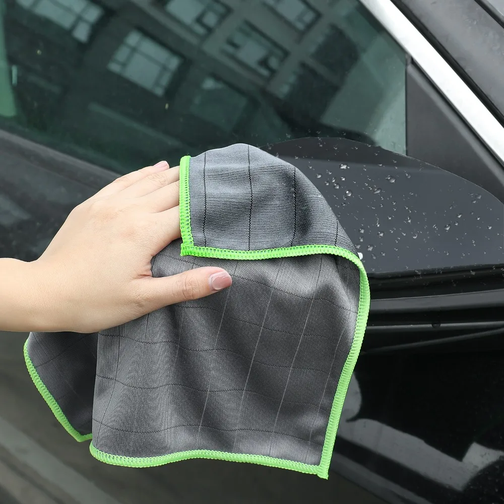 Microfiber Detailing Towel Carbon Fiber Car Polishing Cloth Soft Auto Washing Rag Super Absorbent Home Kitchen Glass Cleaner