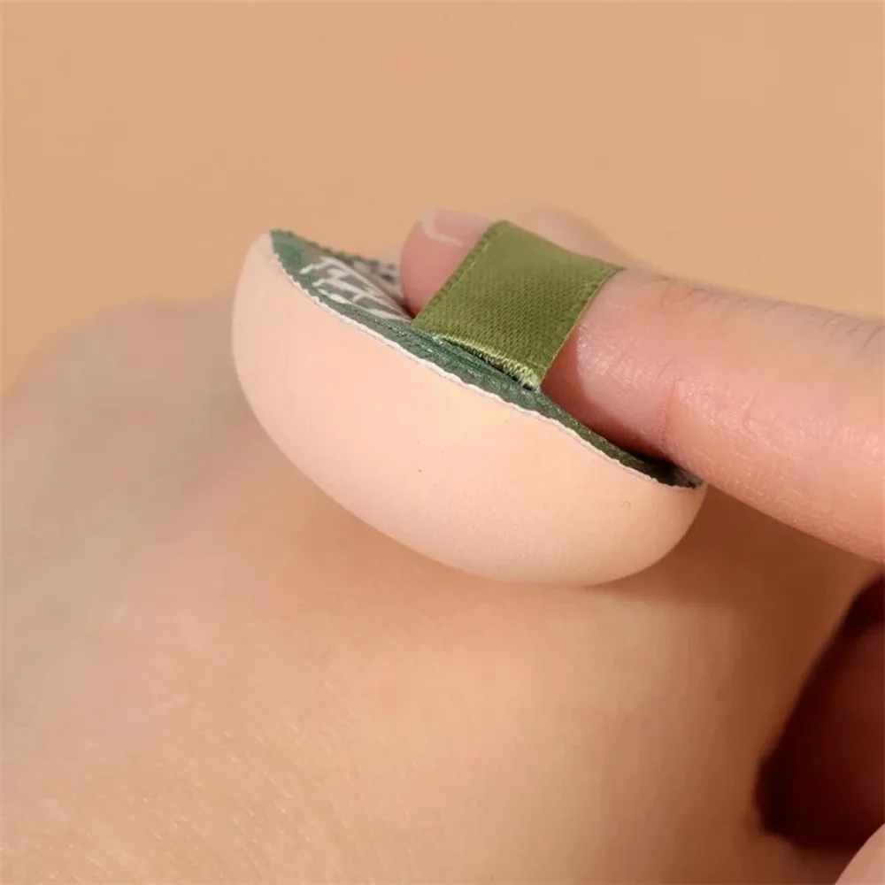 Pennello compatto per cipria professionale in miniatura a forma di dito per correttore, cipria compatta, fondotinta liquido