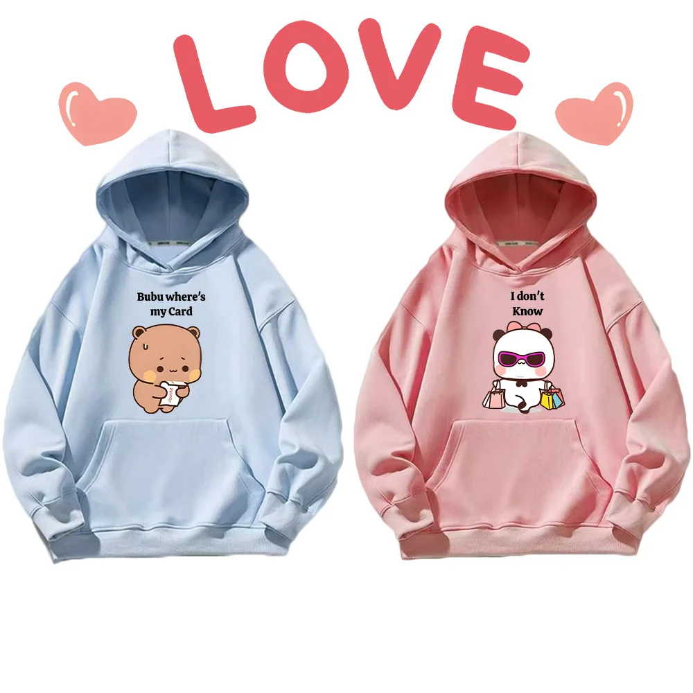 Couples Dress Funny Panda Bear Bubu Dudu Hoodies Couple Love Women Men Clothing New Fashion Creative Pattern Pullover Loose Chic