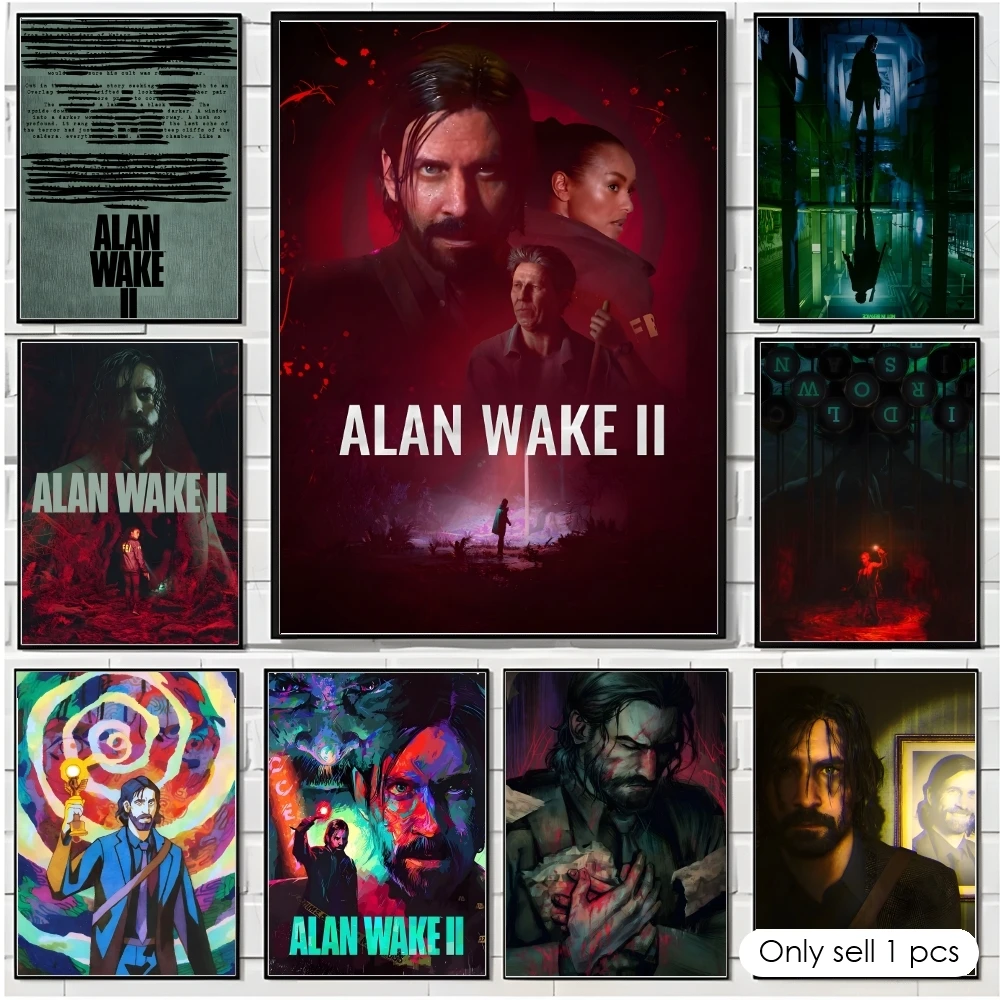 Game A-Alan Wake 2 Gemälde Kalligraphie Baumwoll-Leinwand Wandkunst Poster HD-Druck Moderne Heimdekoration Malerei
