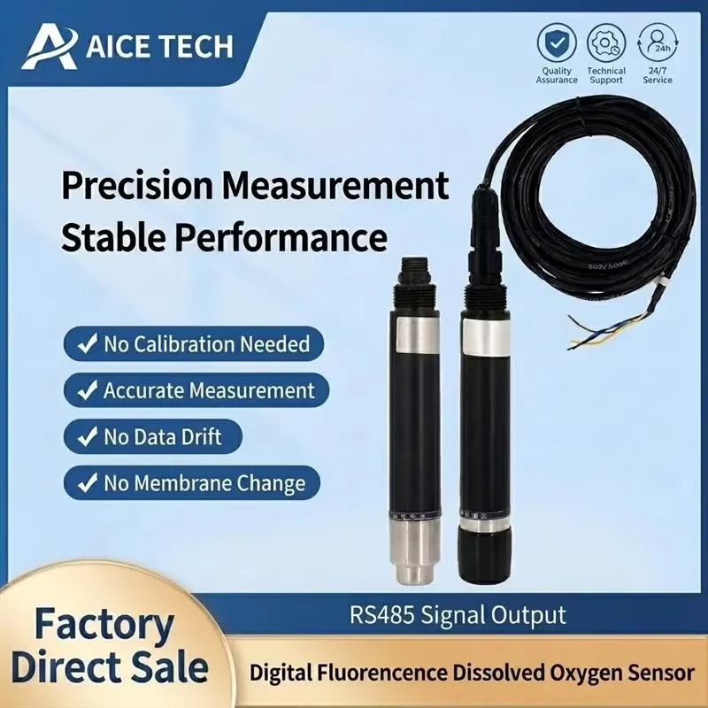 for AICE TECH Digital Fluorescence Dissolved Oxygen Sensor RS485 Output for Industrial Wastewater Treatment