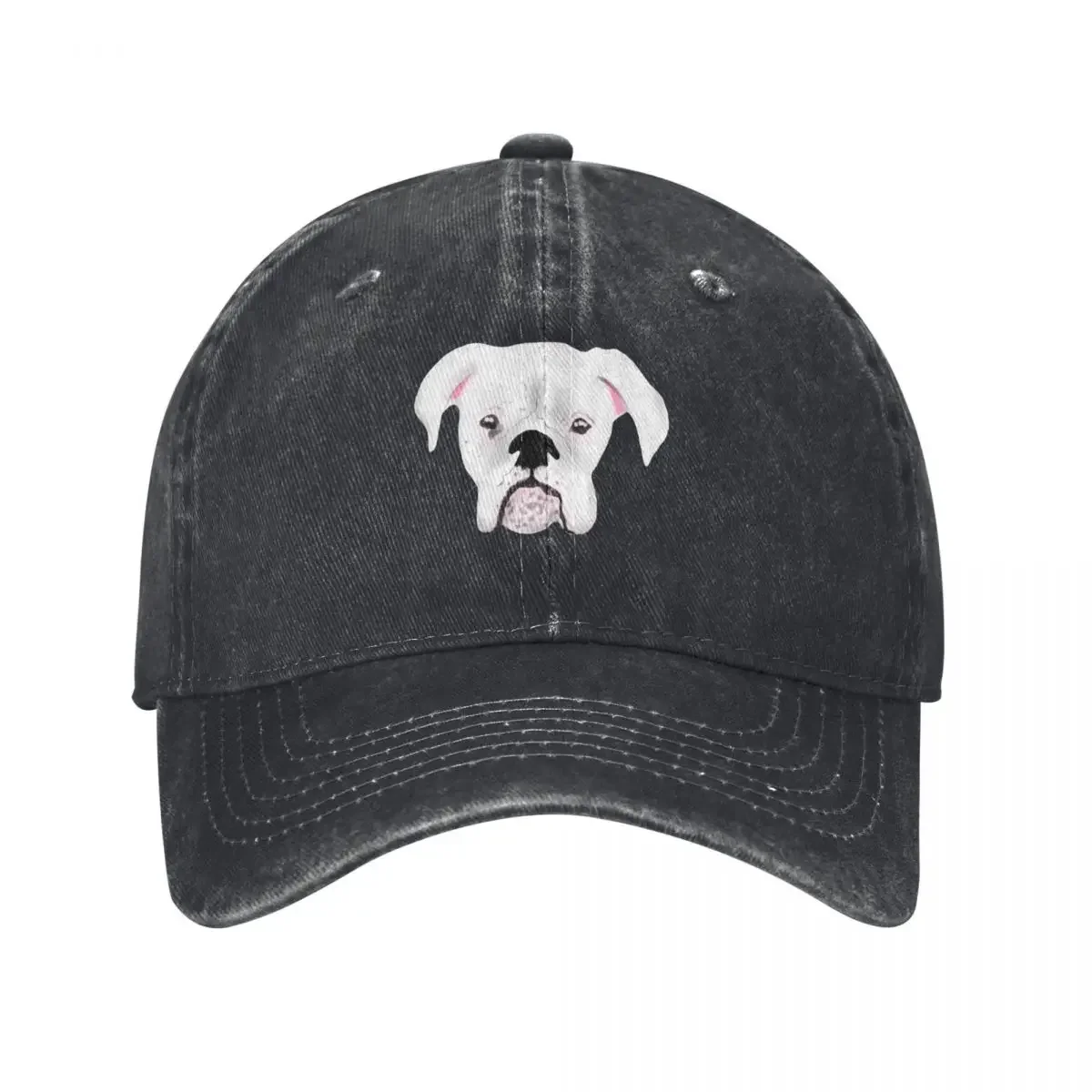 WHITE BOXER DOG PUPPY POLLY Baseball Cap Luxury Man Hat fishing hat sun hat Caps For Men Women's