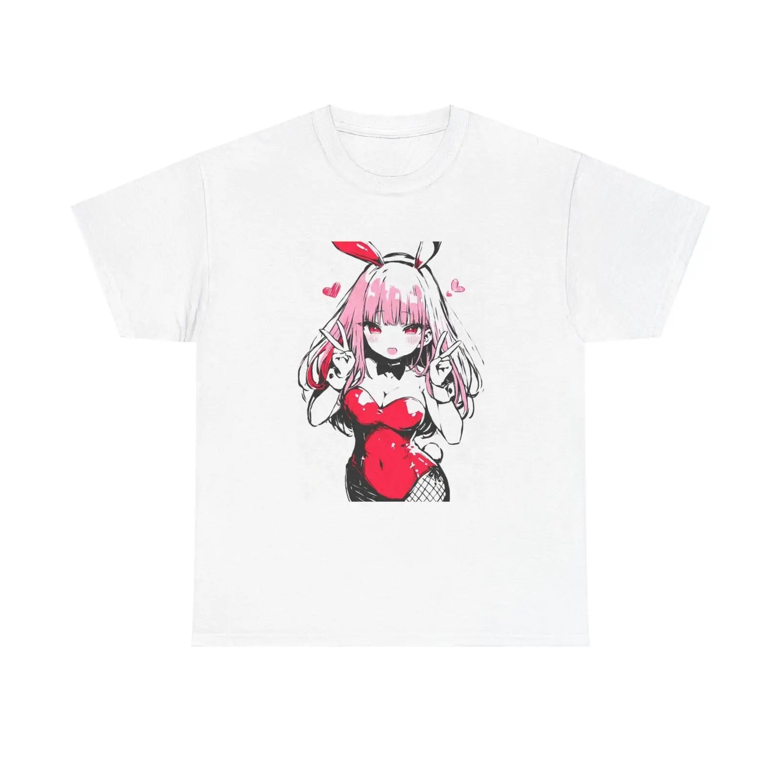 

Waifu Anime T-shirt Girl Graphic Cartoon Retro Gaming Unisex Heavy Tee Gamer 54