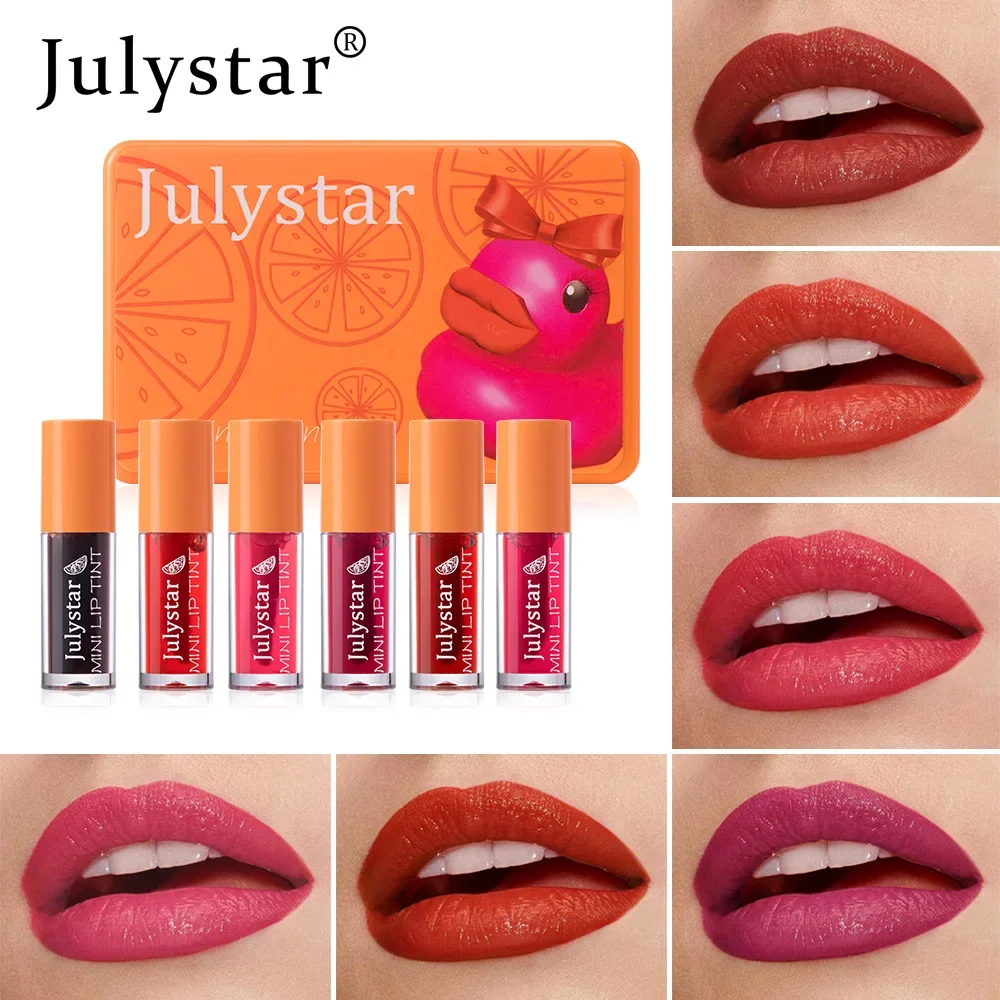 

New 6 Color/Sets Velvet Liquid Lipstick Lip Tint Glaze,Plumps/Nourishes Lips,Non-Sticky Nourishing Lipsticks Lip Gloss Skin Care