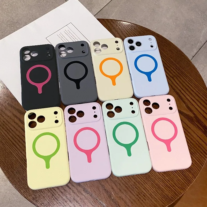 Luxury Smooth Liquid Silicone for Magsafe Case for IPhone 18 Pro 17 Air 16 15 14 Pro Max Candy Soft Bumper Wireless Charge Cover - view 2
