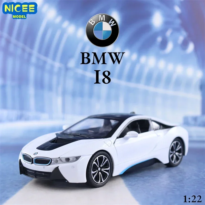 Ibmw i8-金属合金ハイダイキャストABS車,1:22,サウンドライト,バックコレクション,子供のおもちゃ,ギフト,a585