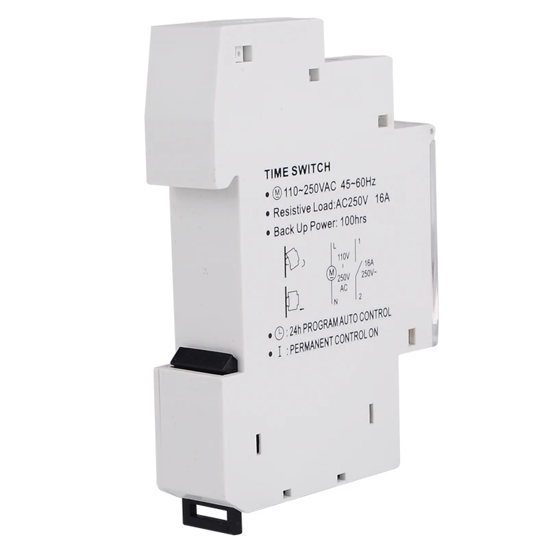 110-250V 16A Quartz Mechanical Timer 24 Hours Programmable Din Rail Relay 15 Minutes Interval Time Switch Gauge Instruments