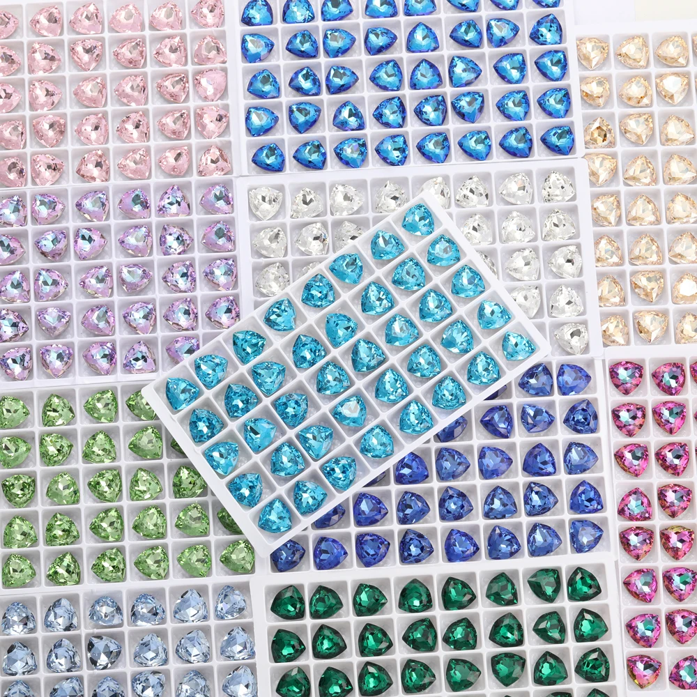 7mm 12mm Pointback Glass Strass Trillant Rhinestones Sewing Supplies For Crafts DIY Decoration Glue On Rhinestones 4706