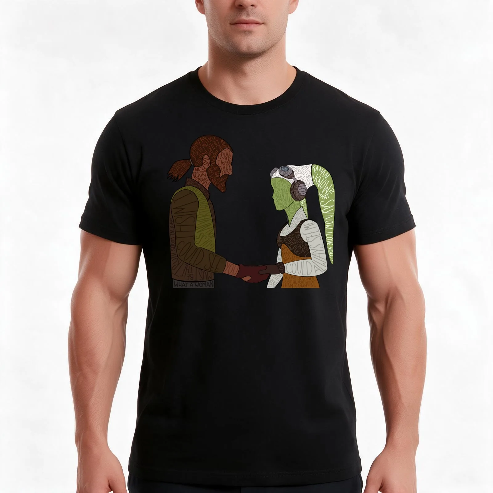 Kanan and Hera T-Shirt Summer Casual Cotton Tee Oversized Streetwear Tops Vintage Graphic Print Loose Fit Short Sleeve
