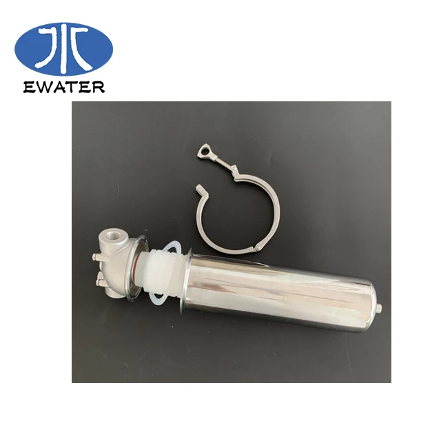 Industry SS304 / SS316 Single stainless steel water filter cartridge filter housing 20 inch