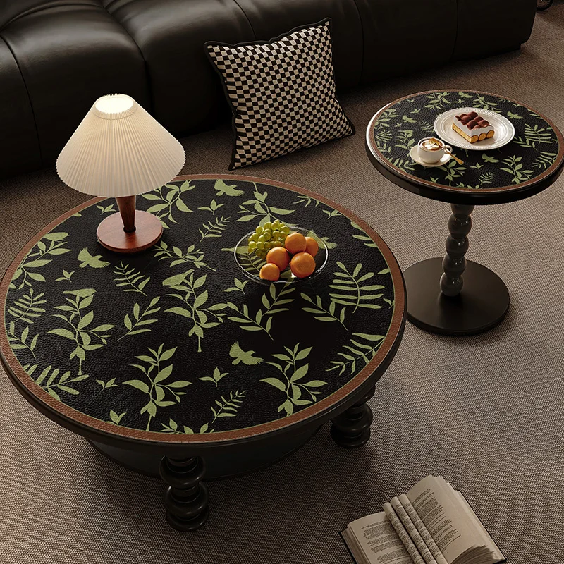 Luxury Leather Dining Table Mat American Style Waterproof Oil Proof Heat-Resistant Home Table Decoration Accessory Customization