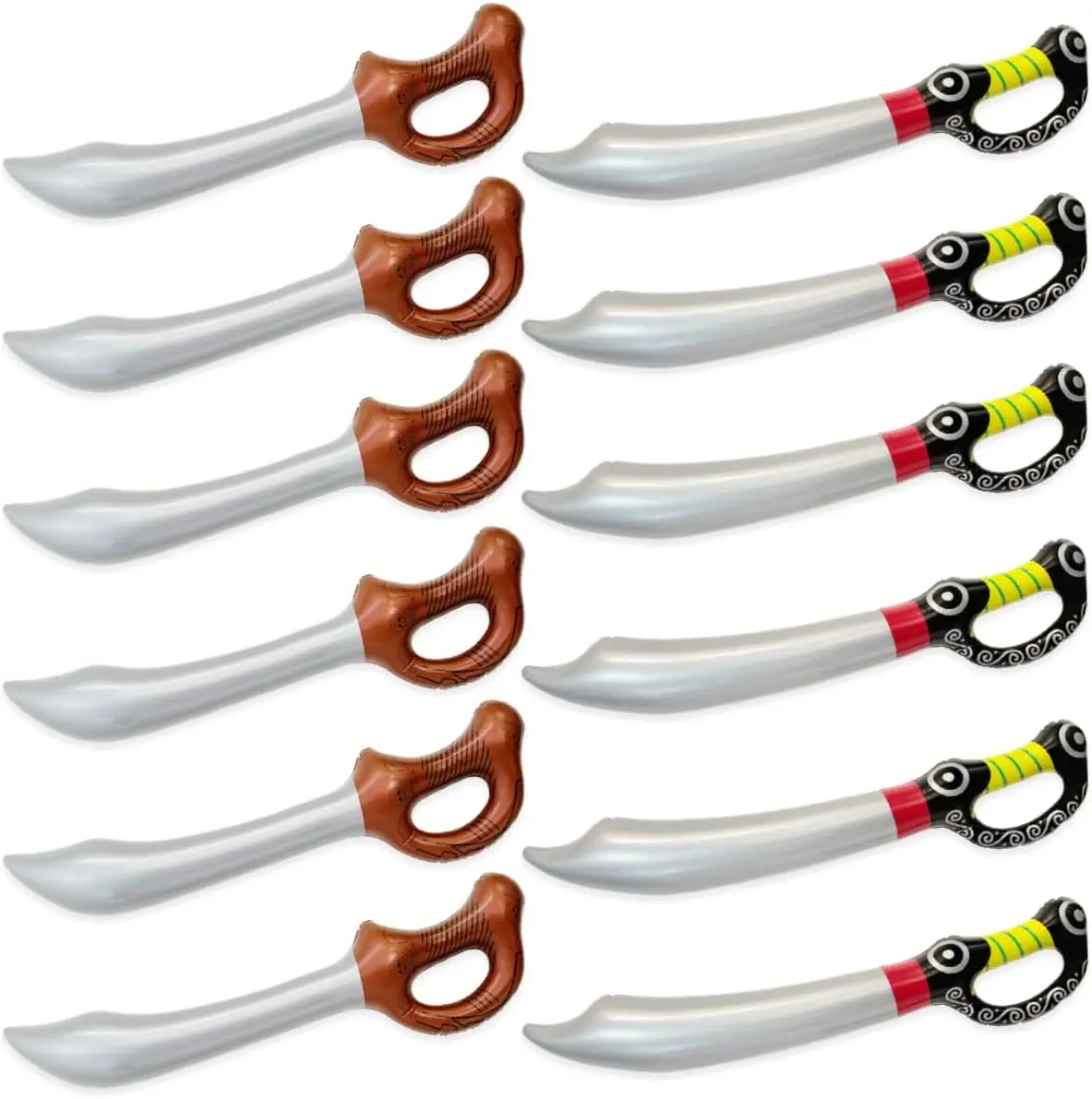 Cuchillos inflables de pirata, espadas, juego de armas inflables para fiesta de cumpleaños, Halloween, Cosplay, accesorios de escenario, juguete de agua para piscina de verano