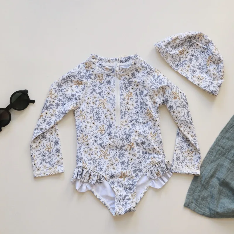 

Toddler Infant Baby Girls Swimwear Floral Swimsuit Swimming Beach Bathing Bikini Cute Summer One-Piece Swimming Baby Overall