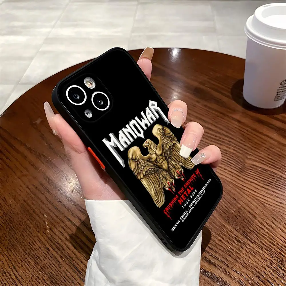 Музыкальный чехол для телефона Manowar, матовый прозрачный чехол для iPhone 16, 15, 14, 13, 12, 11 Pro Max X XR Mini Puls 7, 8 Plus, чехол Музыкальный чехол для телефона Manowar, матовый прозрачный чехол для iPhone 16, 15, 14, 13, 12, 11 Pro Max X XR Mini Puls 7, 8 Plus, чехол
