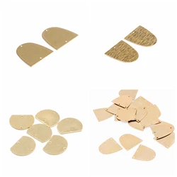 Hammered Brass Charms,D Shaped connector,Findings Accessories For Diy Earrings Necklace Bracelet DIY Making,Jewelry Supplies