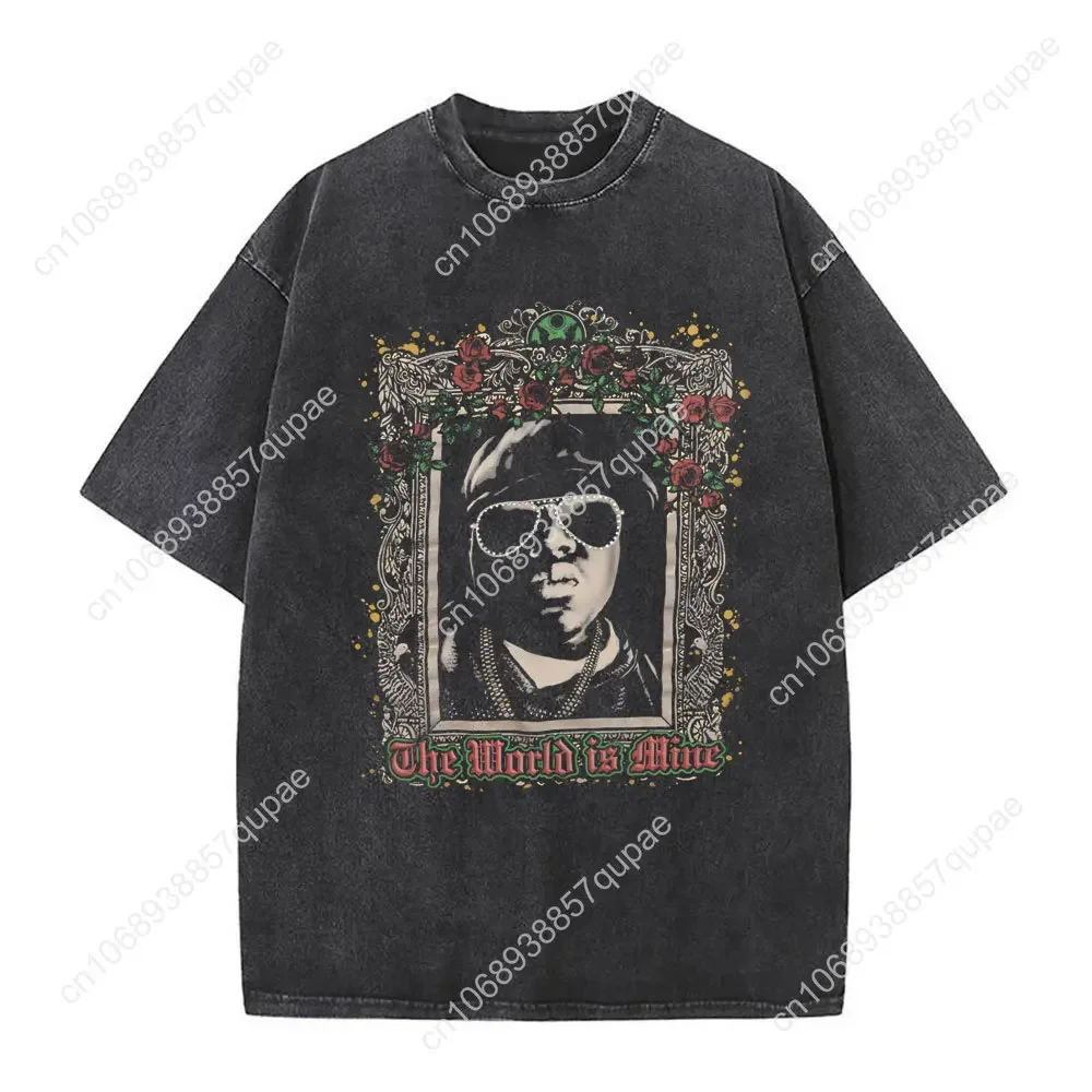 Rapper The Notorious Big L Lifestylez of The Poor and Dangerous Vintage Washed T-shirt Biggie Smalls Tshirt Men's Hip Hop Tees