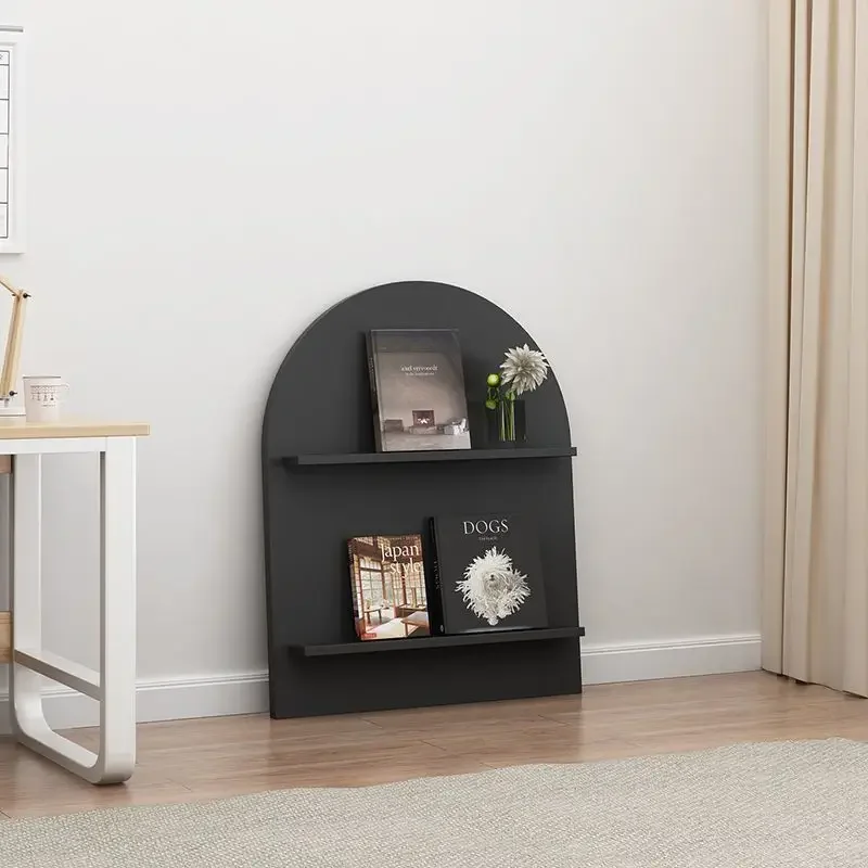 Retro Magazine Rack Floor-to-ceiling Multi-layer Living Room Antique Newspaper Rack Wall Storage Internet Celebrity Decoration