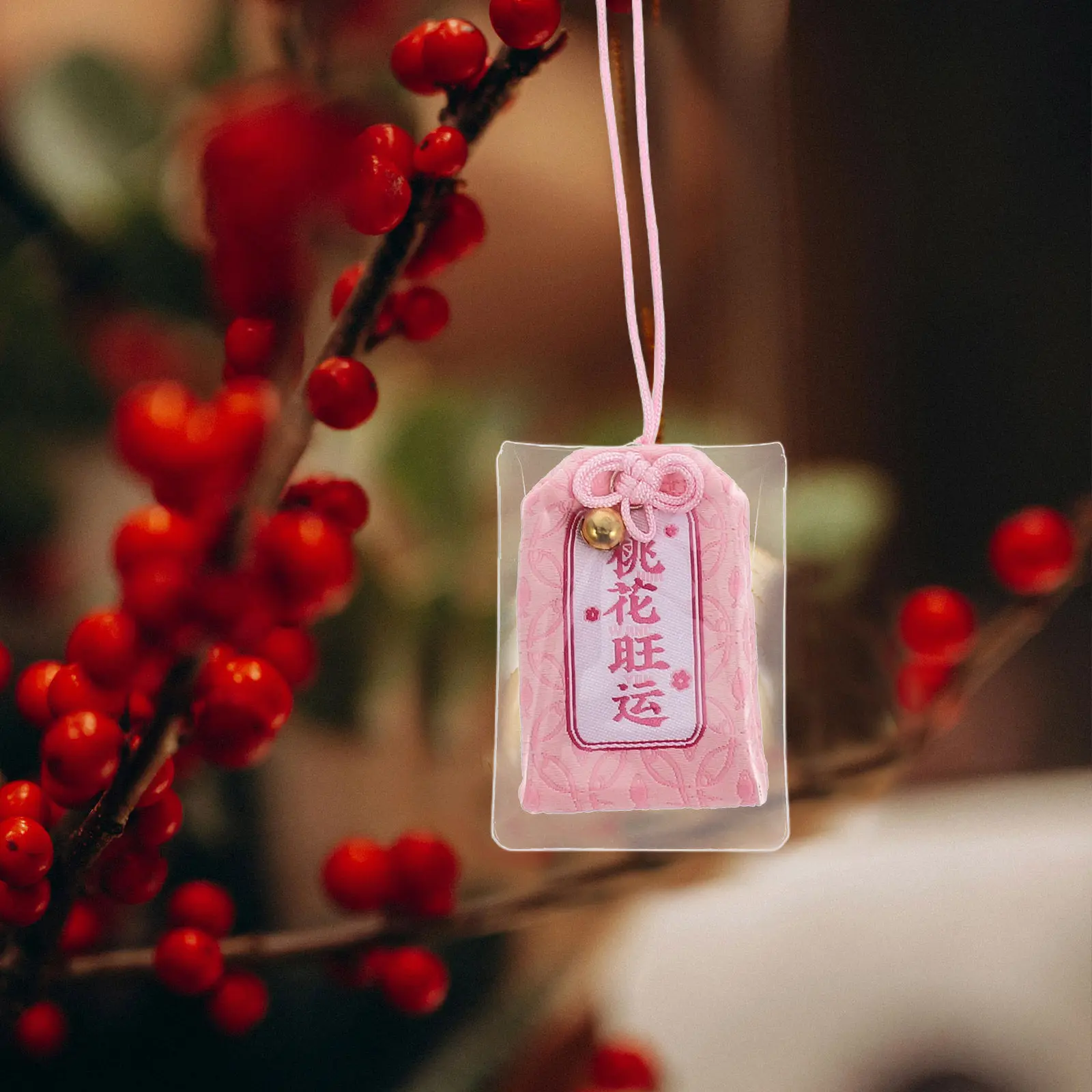Traditional Japanese Omamori Charm Bag Blessing Sachet for Wealth Success Car Mirror Doorknob Backpack Home