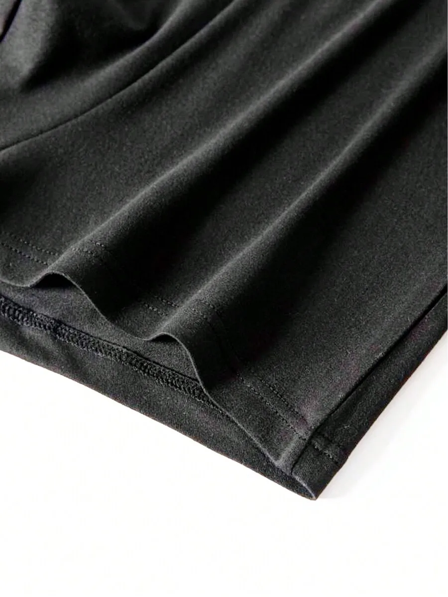 

5pcs Mens Solid Black Loose Boxer Shorts Breathable Stretchy Workout Underwear