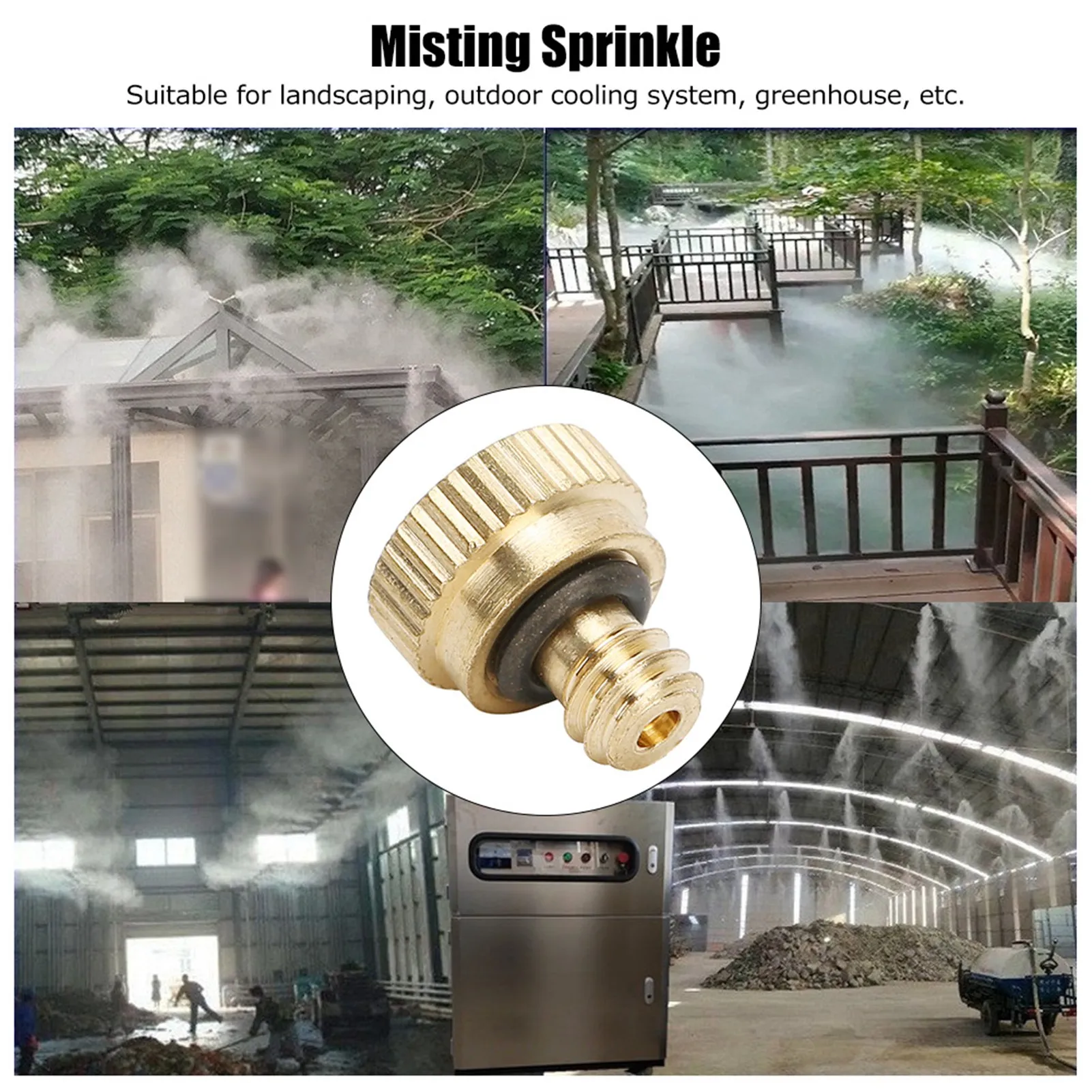 10PCS Atomizing Nozzle Brass Material 0.5mm Low-Pressure Nozzle Fine Workmanship Anti-Corrosion / Low Fluid Pressure Quicker