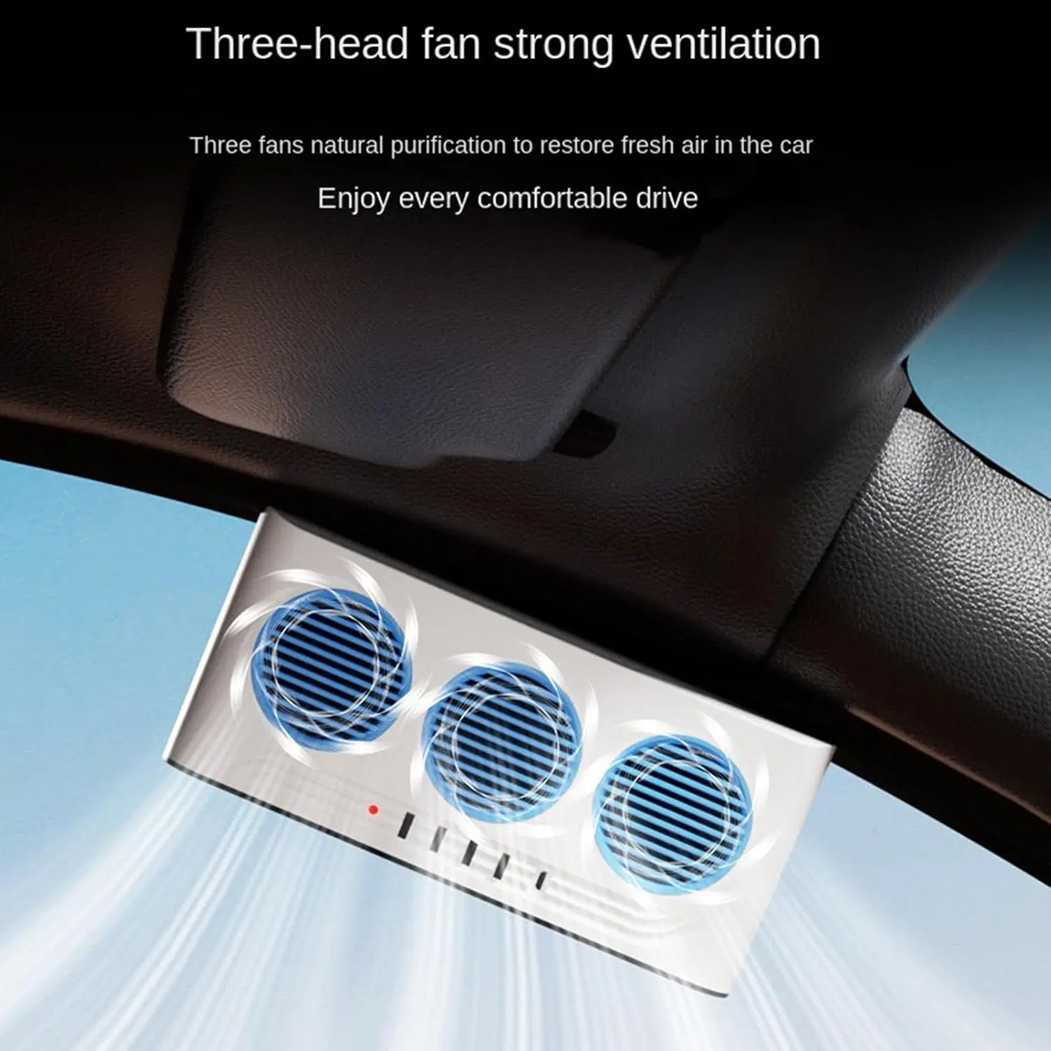 Solar-Powered Window Air Vent Fan For Exhaust Fan Ventilation And Cooling Car Radiator Fan With Three Air Outlets