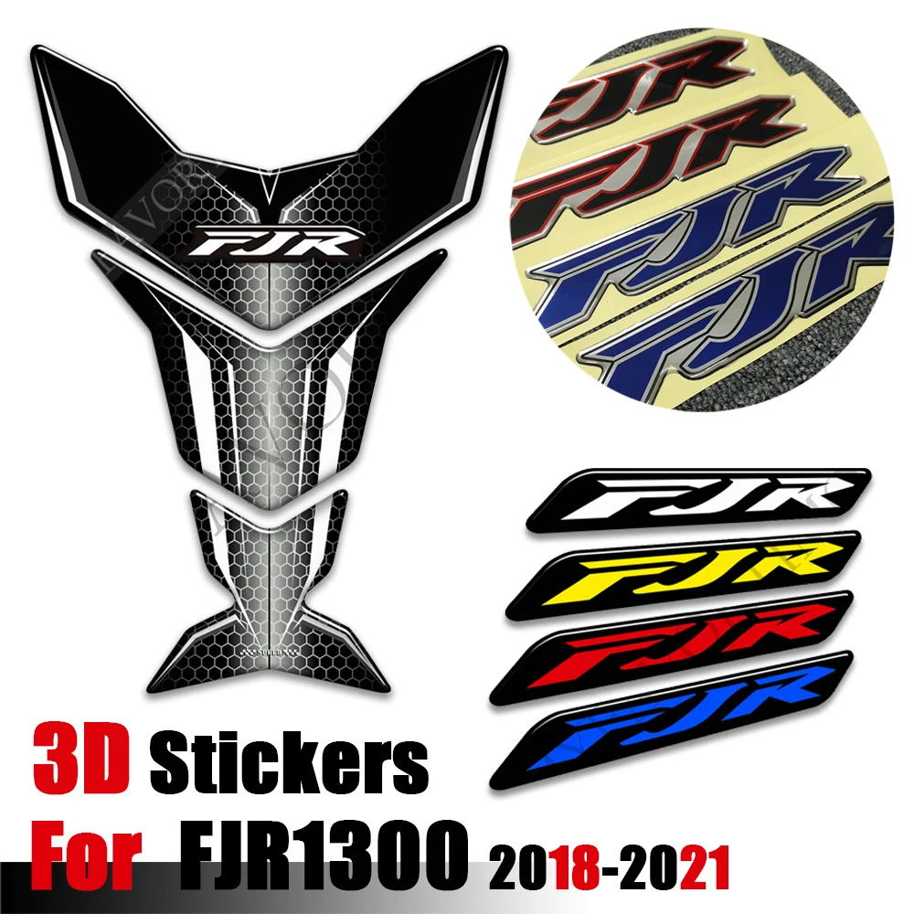 

For Yamaha FJR1300 FJR 1300 2018-2021 Motorcycle accessories 3D Stickers Tank Pad Protector Fish bone stickers Decal Kit ﻿