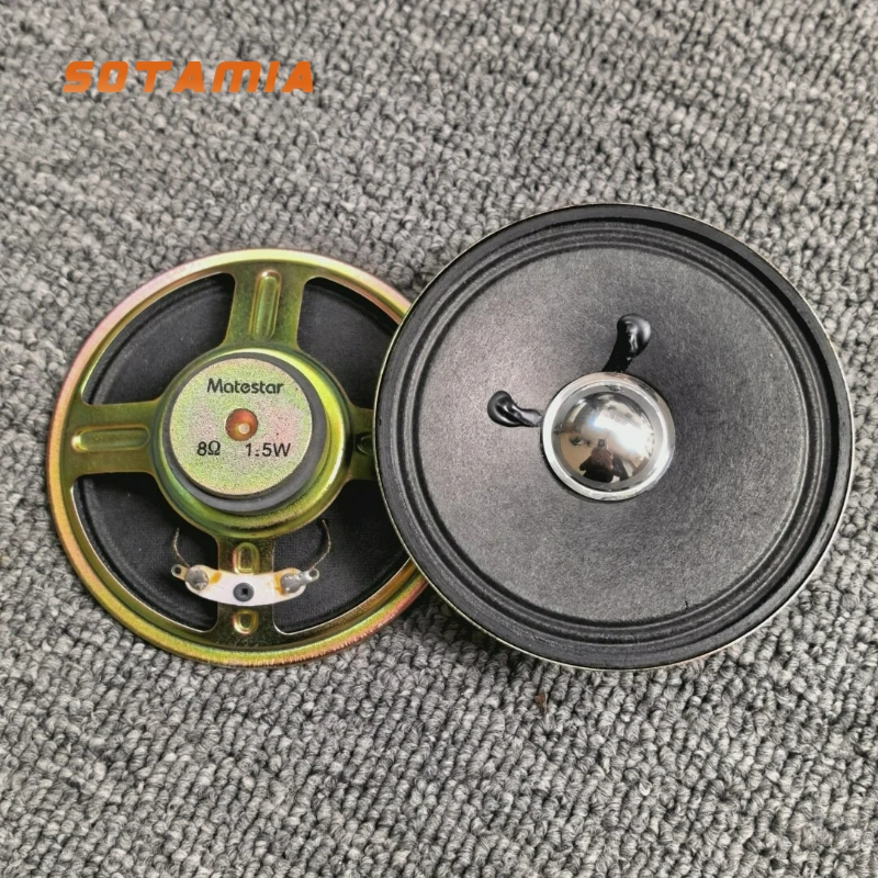 SOTAMIA 2pcs 3.5 Inch Full Range Audio Speaker 8 Ohm 1.5W Small Voice Broadcast Loudspeaker DIY Bluetooth Multimedia Speaker