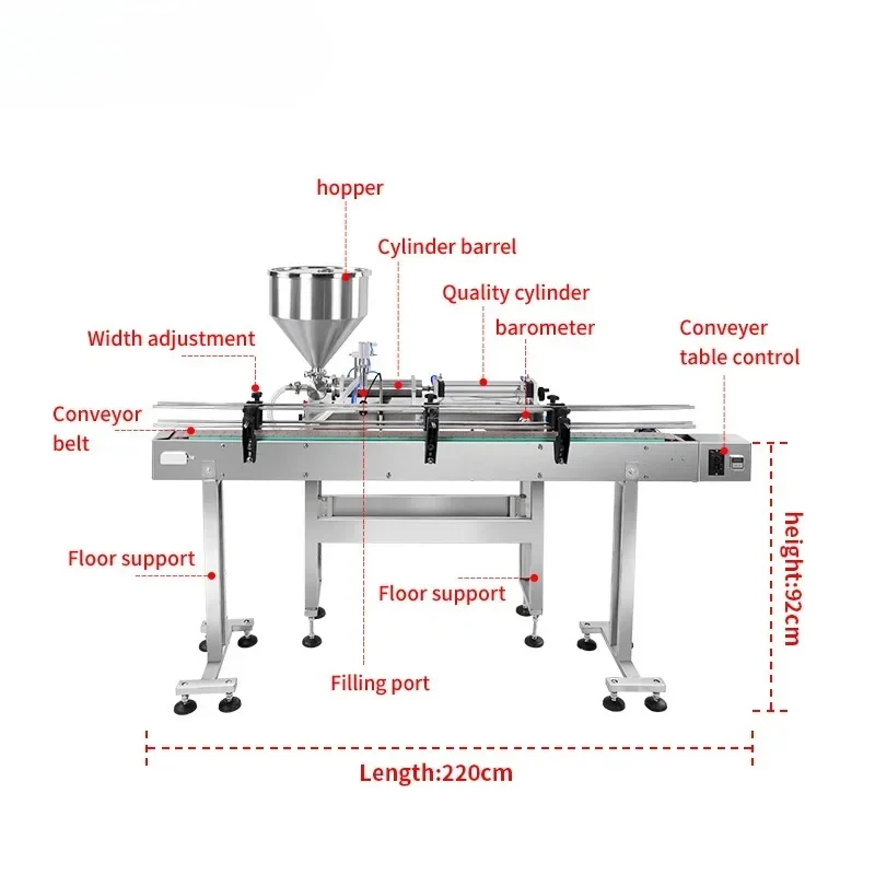 10-100ml Automatyczne komercyjne napełnianie napojów Jogurt Dżem Sos serowy Jogurt Krem Elektryczna maszyna do napełniania linii montażowej