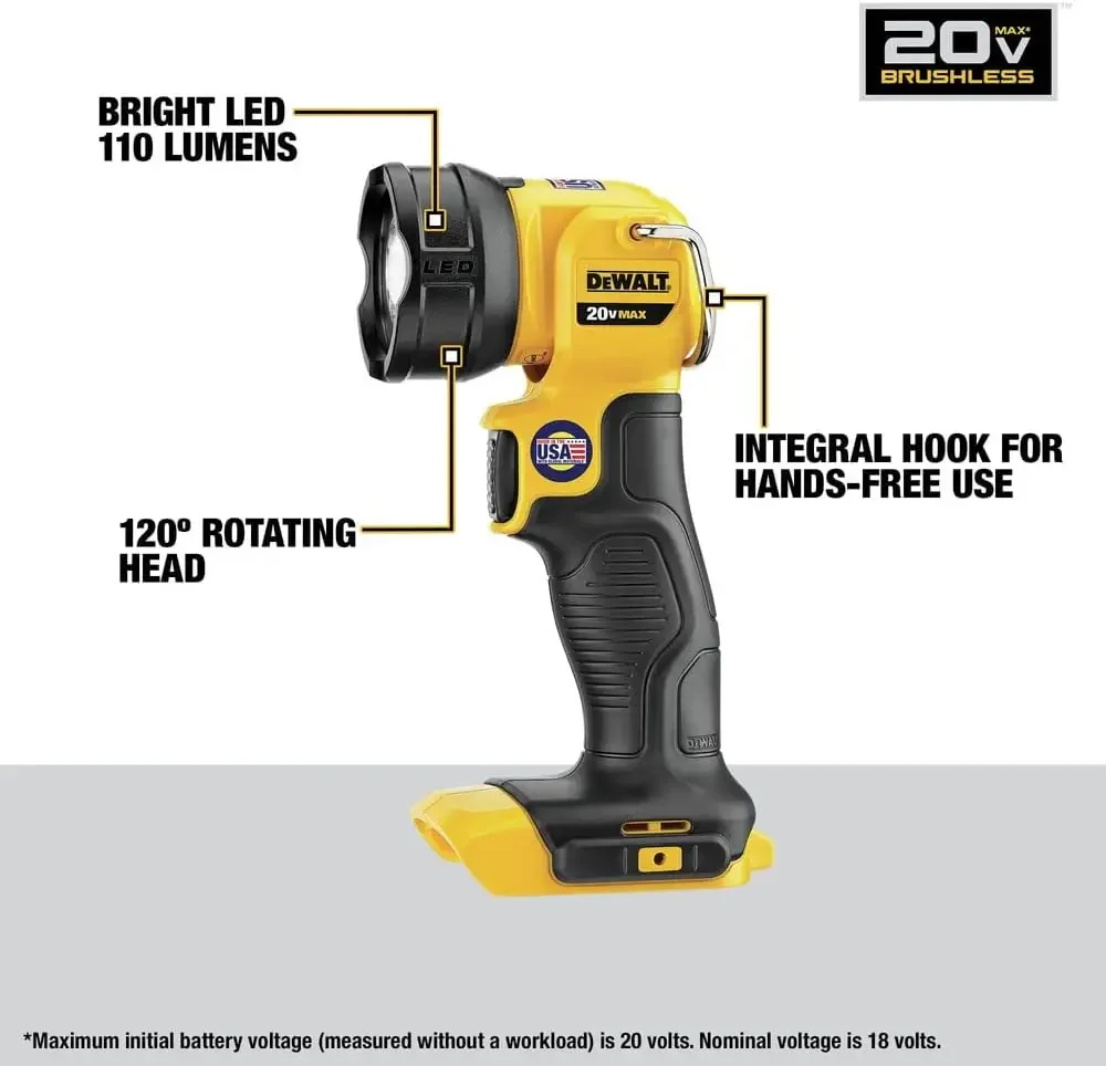 DEWALT 20V MAX XR Power Tools Combo Kit, Hammer Drill, Impact Driver, Reciprocating Saw, and Work Light, 4-TOOL (DCK449P2)