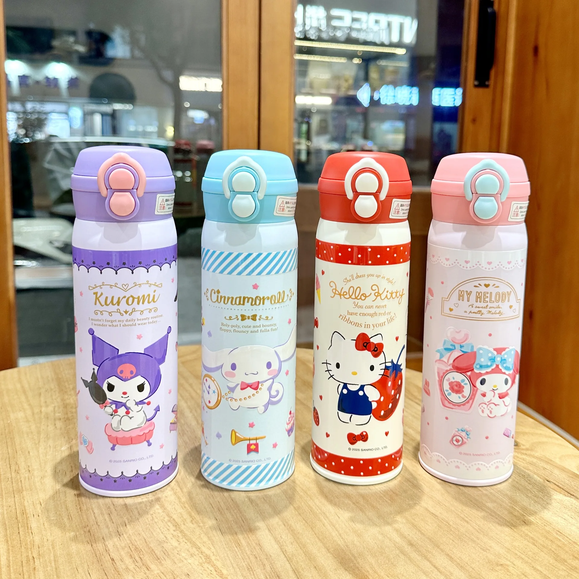 480ml Hello Kitty Cinnamoroll For Child Insulated Water Bottle Kawaii Water Thermos Cartoon Stainless Steel Thermal Bottle Gift