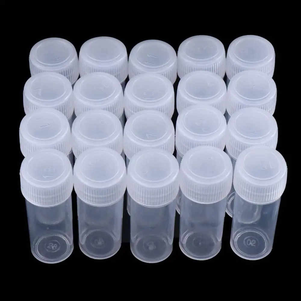 

20Pcs Packing Bottles Liquid Container Screw Cap Mini Sample Bottle Test Tubes Vials Powder Container Vials Storage Container