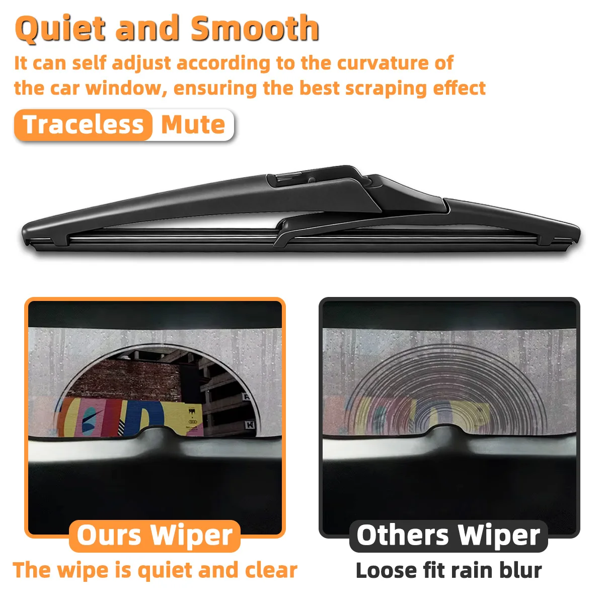Yitong Suitable Fit Renault Avantime 2001-2003 Rear Window Wiper Blade Auto Back Glass Wiper Replacement Silent Cleaning Parts view 4
