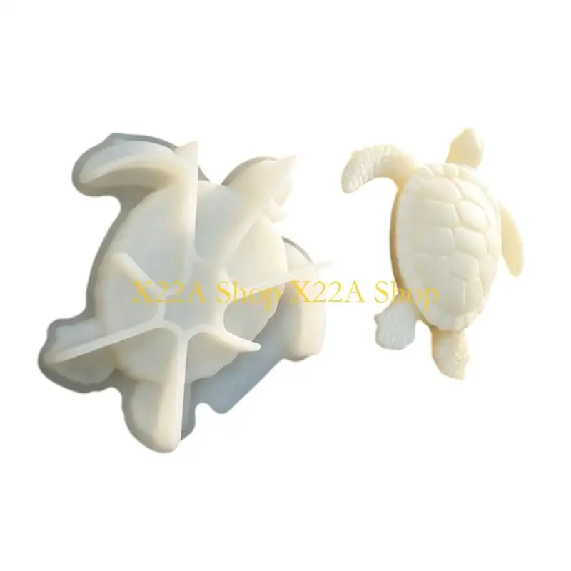 Unique Detailed Sea Creature Mold in Flexible Silicone for Plaster Crafts, with Raised Shell, Head, and Fin Features for